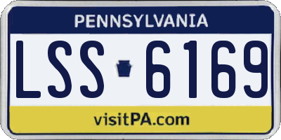 PA license plate LSS6169