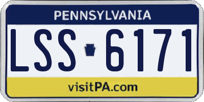PA license plate LSS6171