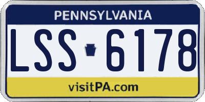 PA license plate LSS6178