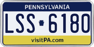 PA license plate LSS6180