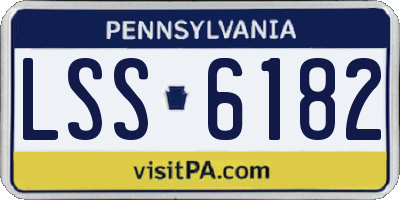PA license plate LSS6182