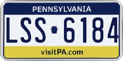 PA license plate LSS6184