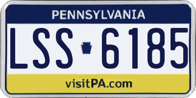 PA license plate LSS6185