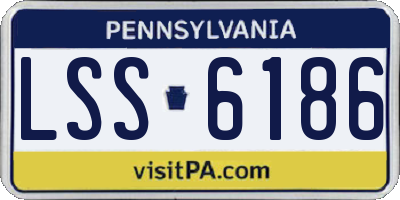 PA license plate LSS6186