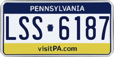PA license plate LSS6187