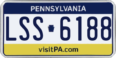 PA license plate LSS6188