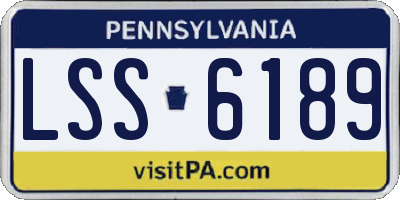 PA license plate LSS6189