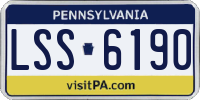 PA license plate LSS6190