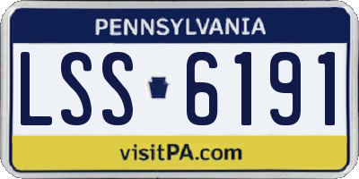 PA license plate LSS6191