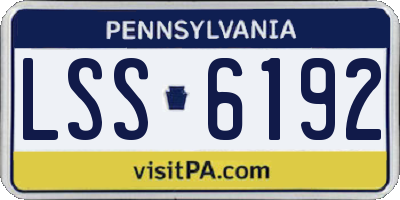 PA license plate LSS6192