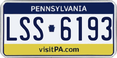 PA license plate LSS6193