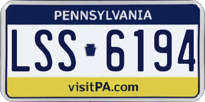 PA license plate LSS6194