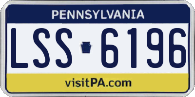 PA license plate LSS6196