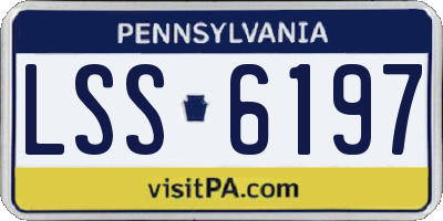 PA license plate LSS6197