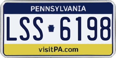 PA license plate LSS6198