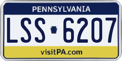 PA license plate LSS6207