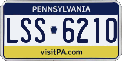 PA license plate LSS6210
