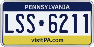 PA license plate LSS6211