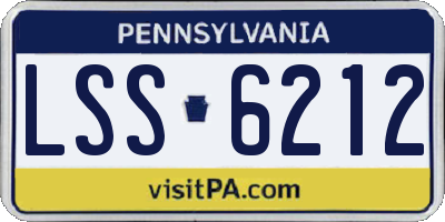 PA license plate LSS6212