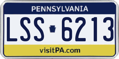 PA license plate LSS6213