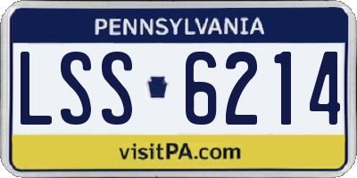 PA license plate LSS6214