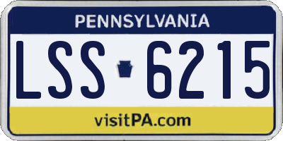 PA license plate LSS6215