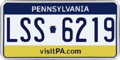 PA license plate LSS6219