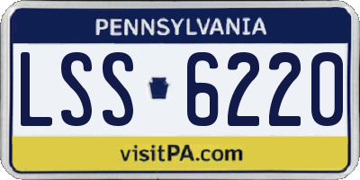 PA license plate LSS6220