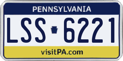 PA license plate LSS6221