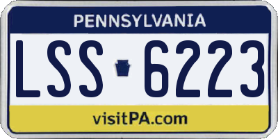 PA license plate LSS6223