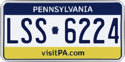 PA license plate LSS6224