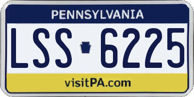 PA license plate LSS6225