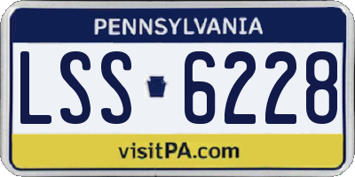 PA license plate LSS6228