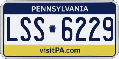 PA license plate LSS6229