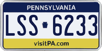 PA license plate LSS6233