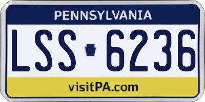 PA license plate LSS6236