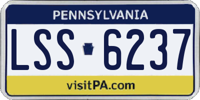 PA license plate LSS6237