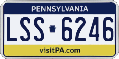 PA license plate LSS6246