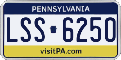 PA license plate LSS6250