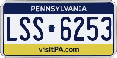 PA license plate LSS6253