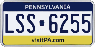 PA license plate LSS6255