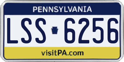PA license plate LSS6256