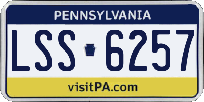 PA license plate LSS6257