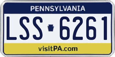 PA license plate LSS6261