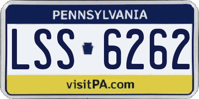 PA license plate LSS6262