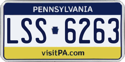 PA license plate LSS6263
