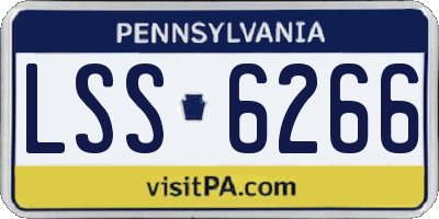 PA license plate LSS6266