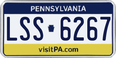 PA license plate LSS6267
