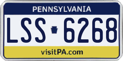 PA license plate LSS6268