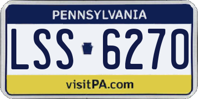PA license plate LSS6270